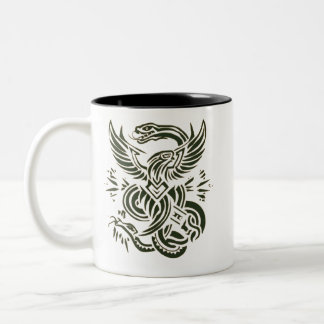 "Aigle contre Mug de design de serpent" #mug