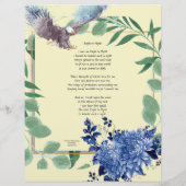 Aigle dans poème de vol papier personnalisé statio (Dos)