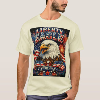 Aigle de la Liberté – T-shirt patriotique audacieu