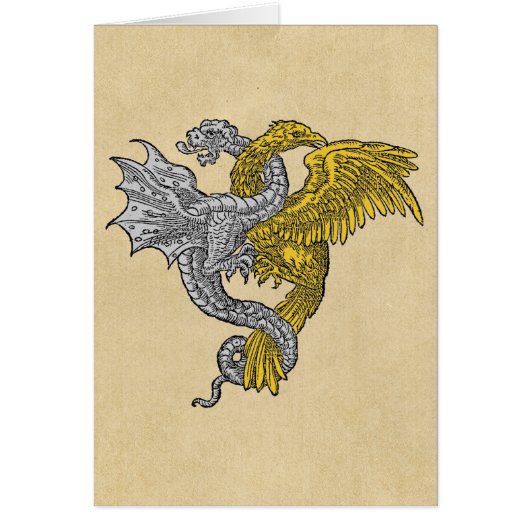 Aigle d'or et Carte pour notes de dragon d'argent (Devant)