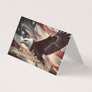 Aigle du 4 juillet avec drapeau américain