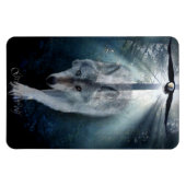 Aigle et loup gris Faune Art Magnet Premium (Horizontal)