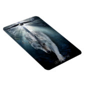 Aigle et loup gris Faune Art Magnet Premium (Côté Droit)