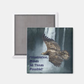 Aigle et lune Motivation Art Magnet (Recto/Verso)
