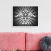 Aigle gris à deux Têtes Impression sur toile (Insitu(Salon))