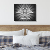 Aigle gris à deux Têtes Impression sur toile (Insitu(Chambre))