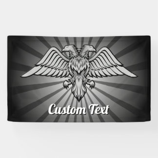 Aigle gris avec bannière à deux têtes