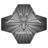 Aigle gris avec deux têtes balle de football (Plat)