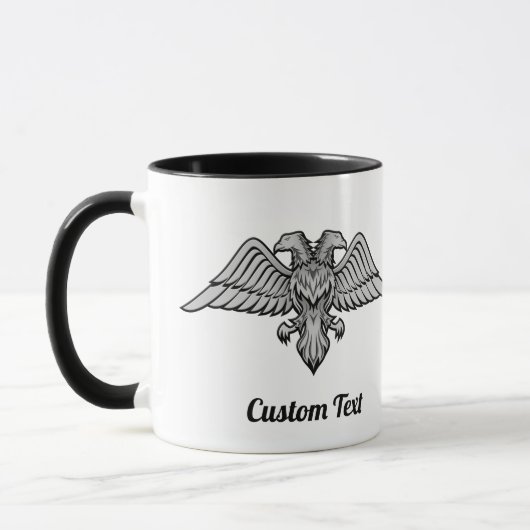 Aigle gris avec deux têtes de Mug (Gauche)