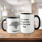 Aigle gris avec deux têtes de Mug