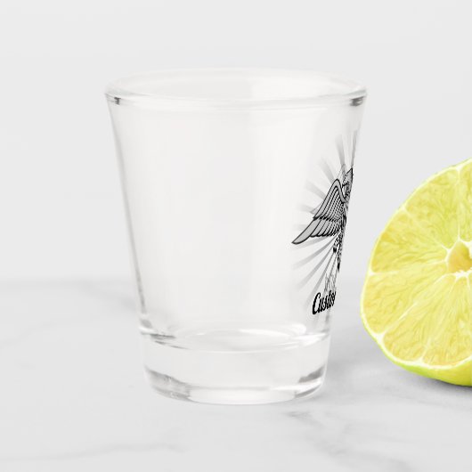 Aigle gris avec deux têtes en verre (Gauche)