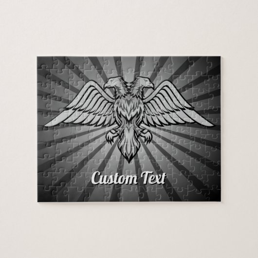 Aigle gris avec deux têtes Puzzle (Horizontal)