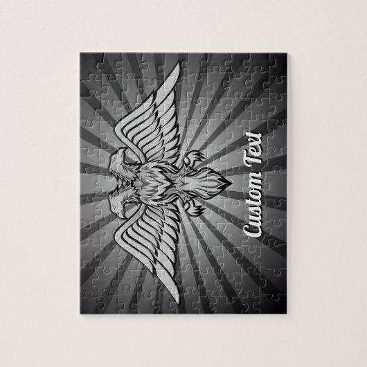 Aigle gris avec deux têtes Puzzle (Vertical)