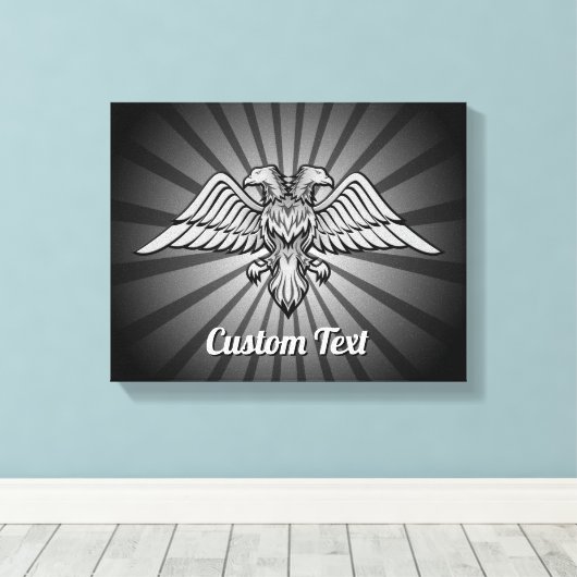 Aigle gris avec deux têtes toile Imprimer (Insitu (Plancher de Bois))