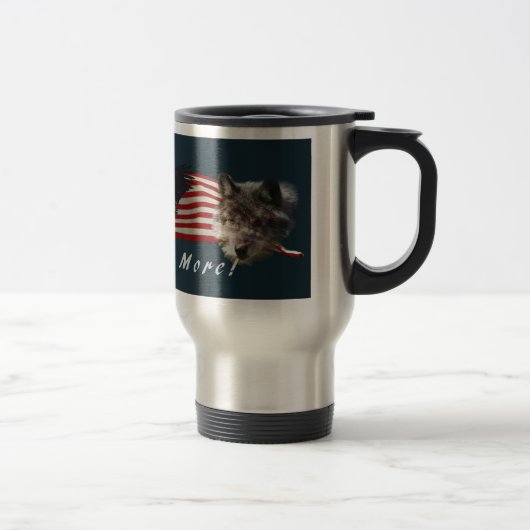 Aigle, Loup, Ours et Mug Drapeau américain (Droit)