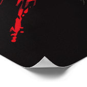 Aigle noir, rouge et blanc - affiche de style comi (Coin)