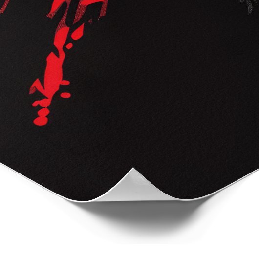 Aigle noir, rouge et blanc - affiche de style comi (Coin)