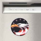 Aigle patriotique Aigle Stars et Stripes Magnet (In Situ (Lave-vaisselle))