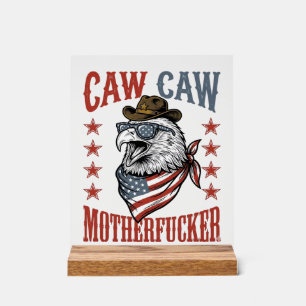Aigle patriotique Caw Caw Design de t-shirt drôle