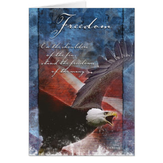 Aigle patriotique en vol