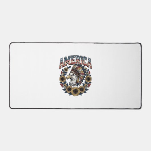 Aigle Patriotique Fleur de Tournesol Vintage Améri (Recto)