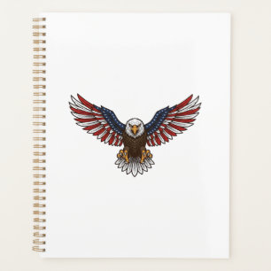 Aigle Patriotique Gravure Vintage Design Vectoriel