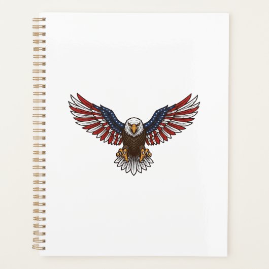 Aigle Patriotique Gravure Vintage Design Vectoriel (Devant)
