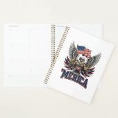 Aigle Patriotique Merica Vintage Vector Design de (Devant avec enveloppe)