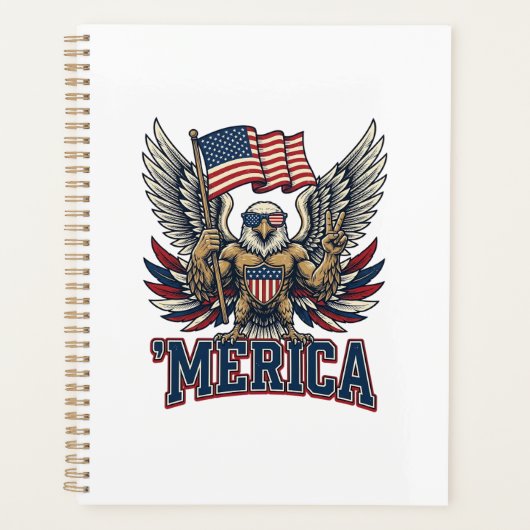Aigle Patriotique Merica Vintage Vector Design de (Devant)