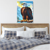 Aigle royal perché sur une branche Impression sur (Insitu(Chambre))