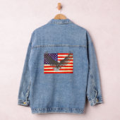 Aigle tirant sur le drapeau américain Denim Jacket (Hangar)