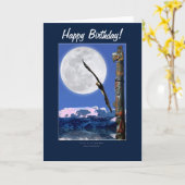 Aigle, Totem Pole & Super Moon Anniversaire Cartes (Fleur jaune)