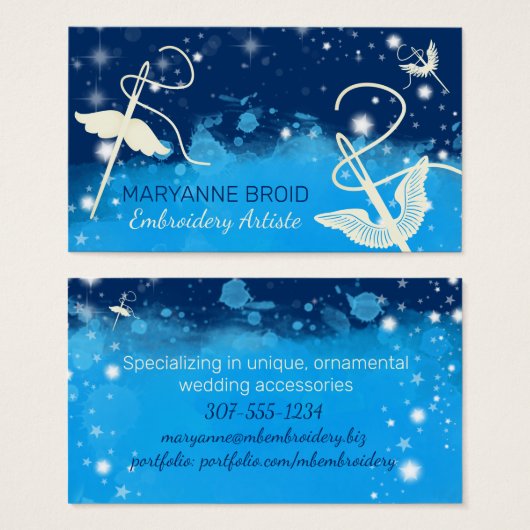 Aigle volant couture aiguille broderie quilting (Devant & derrière)