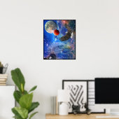 Aigles chauves, Espace & Planètes Poster d'Art Ima (Bureau à domicile)