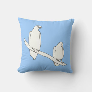 Aigles et Toucan Coussin de dessin en plan