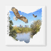 Aigles Scioto River Columbus Ohio Magnet (Devant)