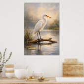 Aigrette de Stillwater | Faune côtière | Affiche (Cuisine)