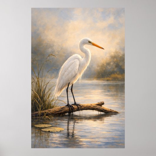 Aigrette de Stillwater | Faune côtière | Affiche (Devant)