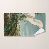 Aigrette neigeuse d'Audubon oiseau Héron blanc orn (Serviette à main)