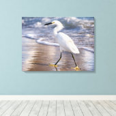 Aigrette sur toile de bord de mer (Insitu (Plancher de Bois))