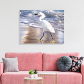 Aigrette sur toile de bord de mer (Insitu(Salon))