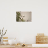Aigrettes neigeuses sur affiche d'arbre (Cuisine)