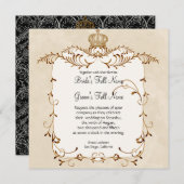 Aigrettes, torrents et Damas - Faire-part de maria (Devant / Derrière)