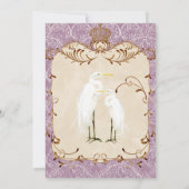 Aigrettes, torrents et Damas - Faire-part de maria (Dos)