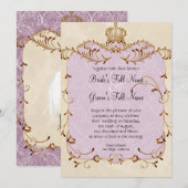 Aigrettes, torrents et Damas - Faire-part de maria (Devant / Derrière)