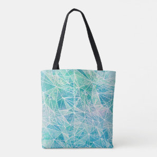 aigue-marine avec le sac fourre-tout blanc à