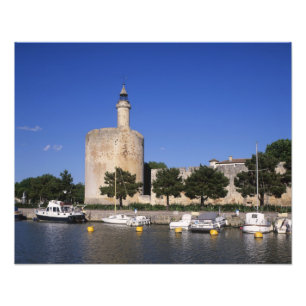 Aigues Mortes, Rhone en Sete Kanaal, Gard, Foto Afdruk