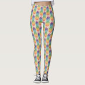 Aiguille arc-en-ciel fruits motif imprimer legging (Devant)