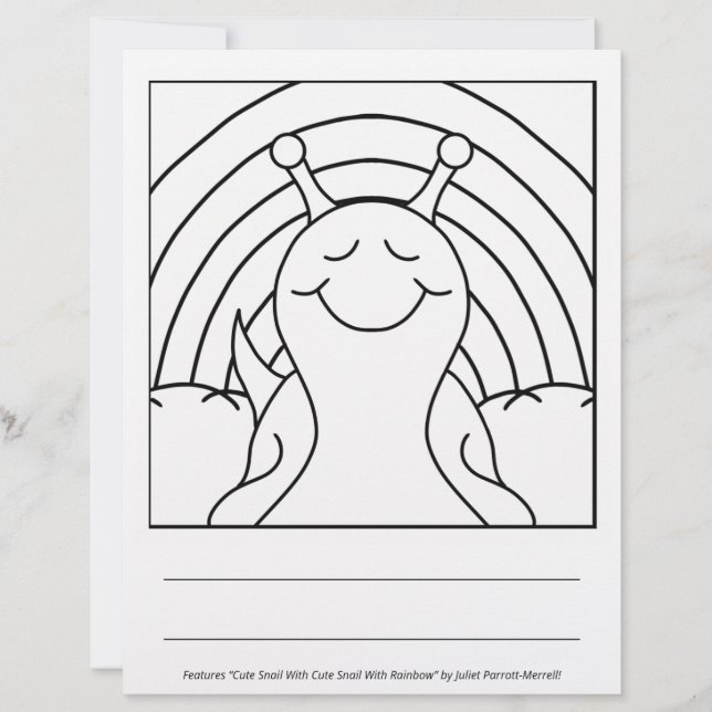 Aiguille Cute Avec Arc En Ciel | Page Couleur (Devant)