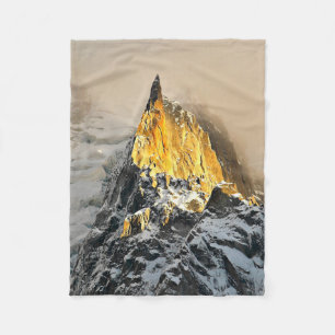 Aiguille des Deux Aigles zonsopgang, Chamonix Fleece Deken